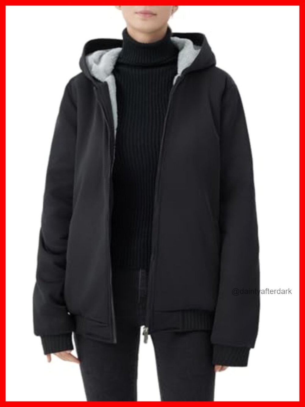 Sherpa Lined Hooded Fleece Coat Thicken Warm Winter Jacket